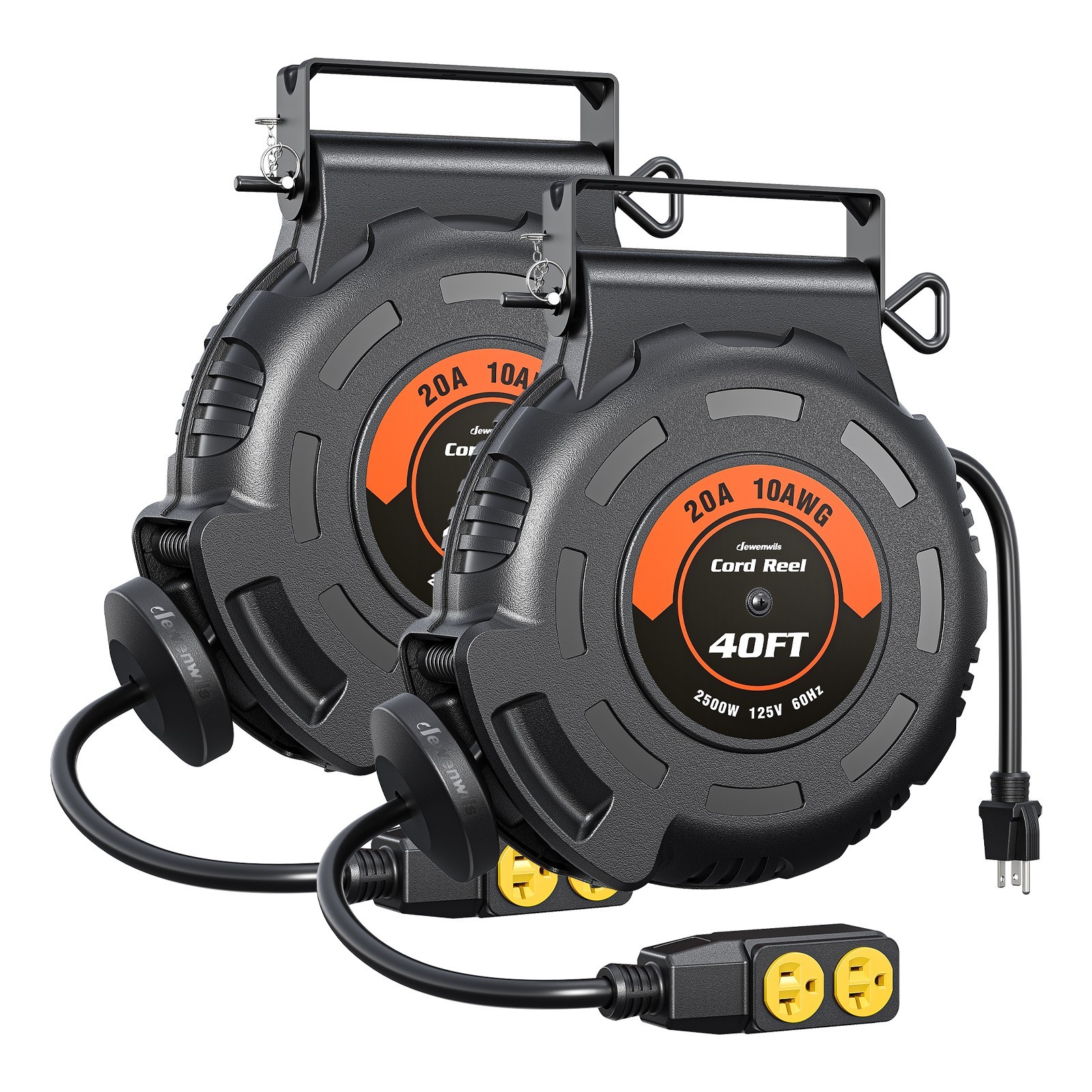 10Gauge Retractable Extension Cord Reel,40FT 10AWG/3C SJTW Heavy Duty Power Cord gallery