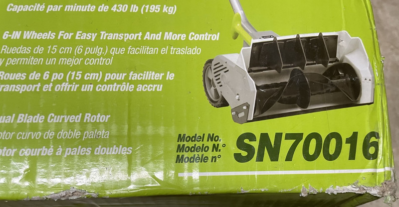 Earthwise SN70016 16" Width Electric Corded Snow Thrower gallery