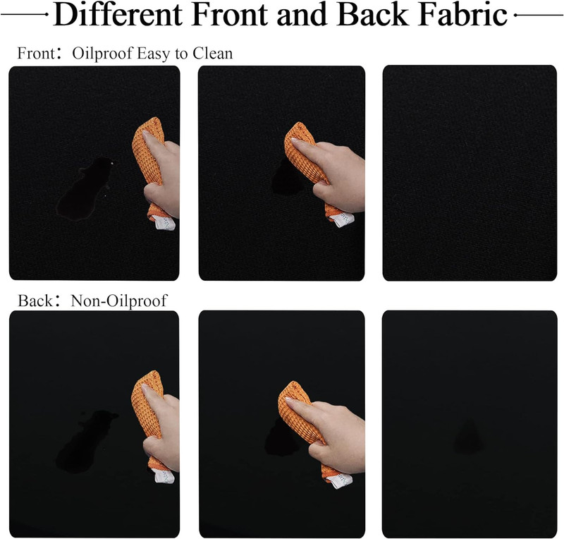 Fitted round Table Cloth, Reversible Waterproof Stain Resistant Elastic Stretch gallery