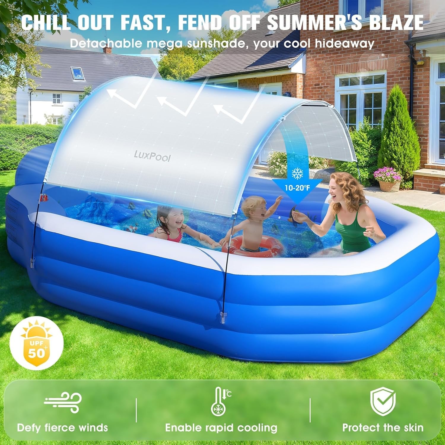 Inflatable Pools with Sprinkler,Upgraded Elephant Inflatable Swimming Pool,Kids gallery