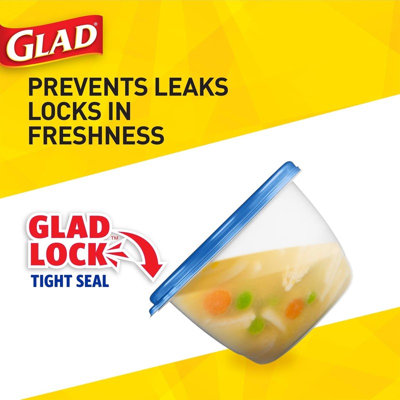 GladWare Soup Salad Everyday Use Medium Rectangle Storage Hold up to 24oz, 5ct gallery