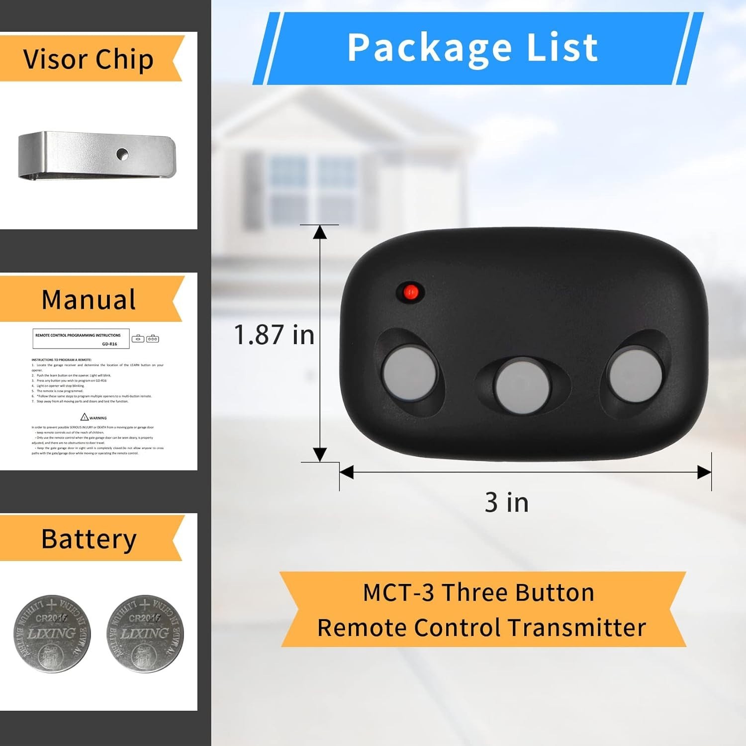 Upgrade Your Garage Access - MCT-3 Remote for Linear LD050, LD033, and More gallery