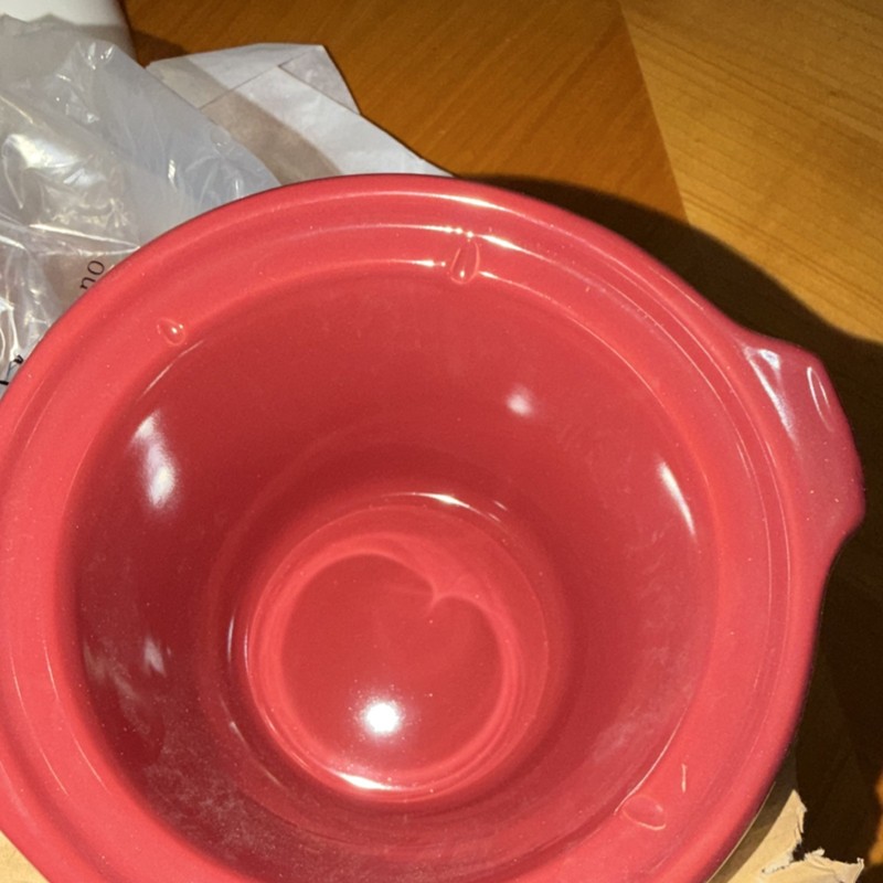 Red Ceramic Round Casserole Electric Compatible Double Handle with Glass Lid gallery