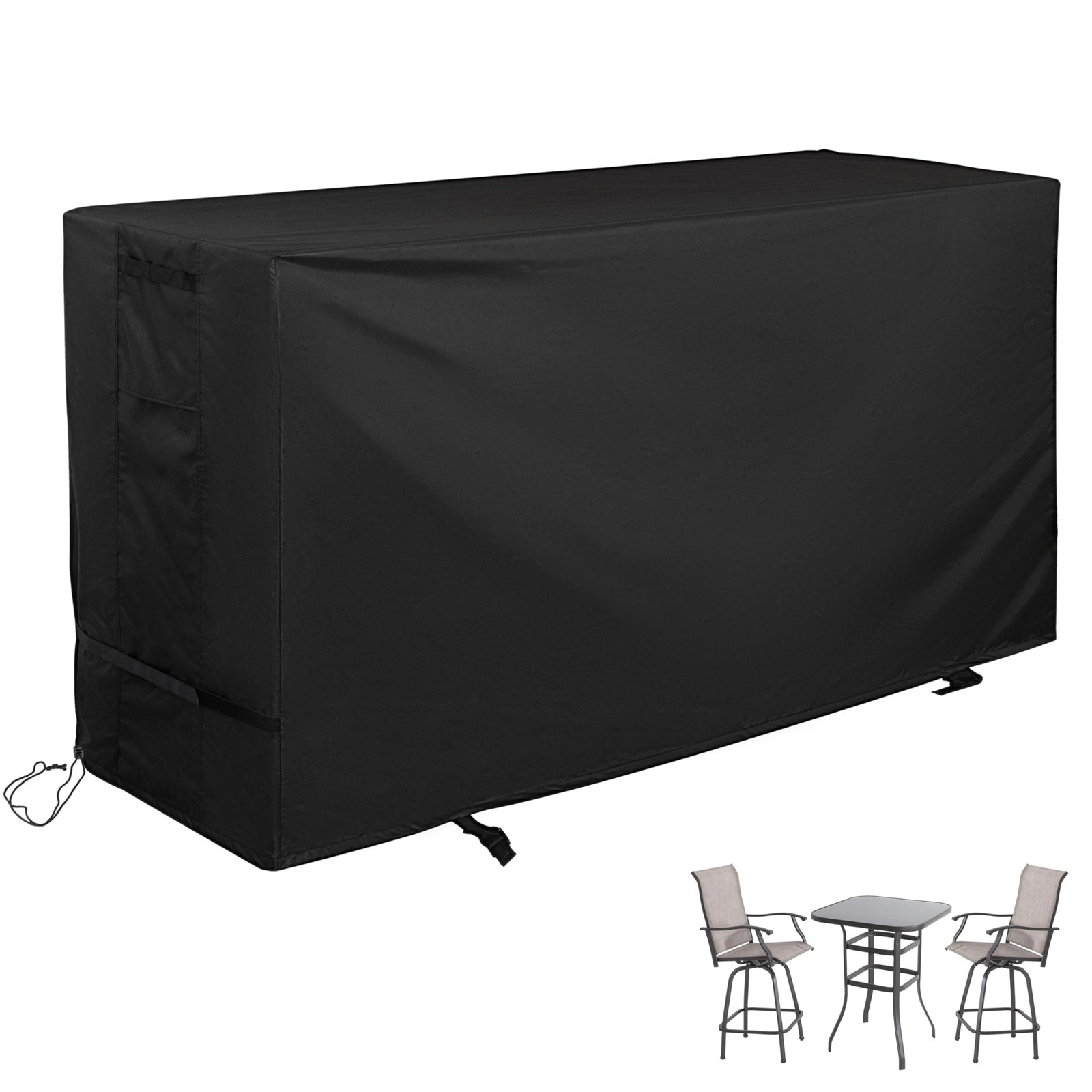 Bar Height Patio Set Cover, Outdoor Bistro Set Cover for High Top Bar Table a... gallery
