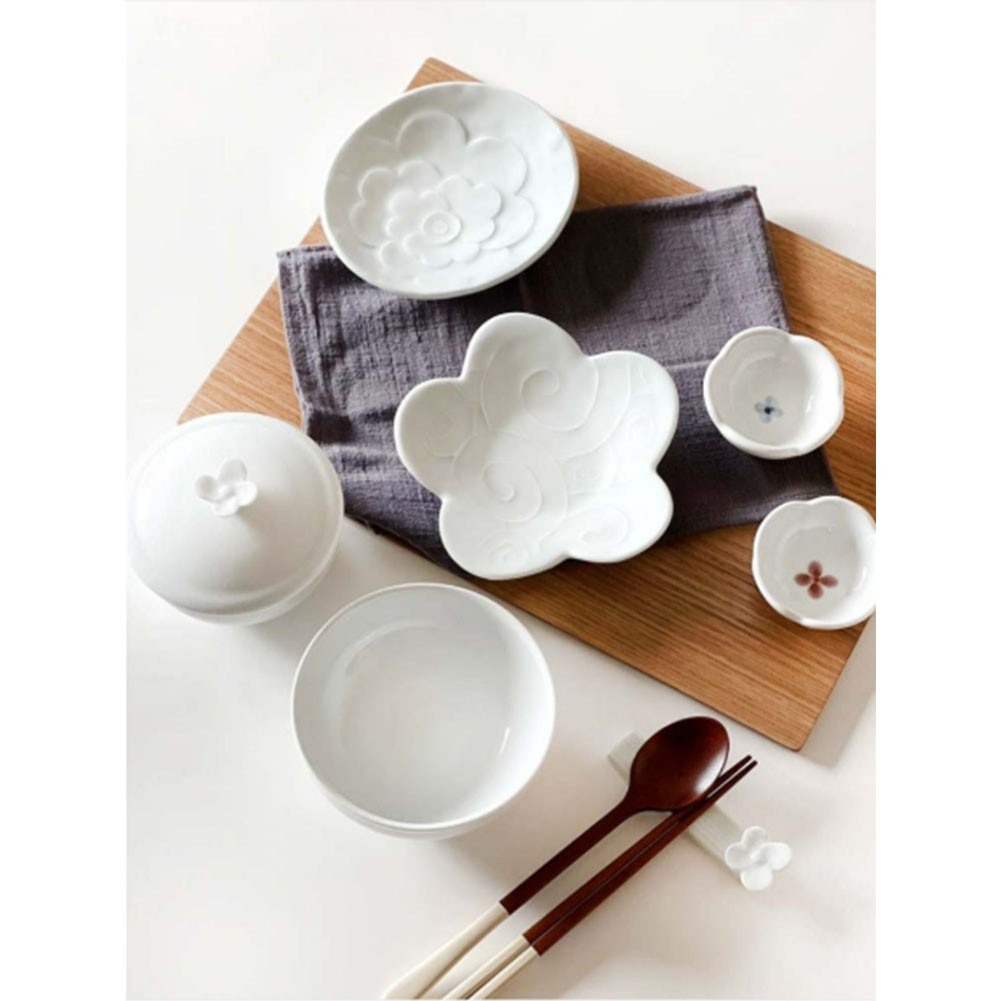 Korean Traditional White Porcelain Tableware Set(11pcs, 1-Person) gallery
