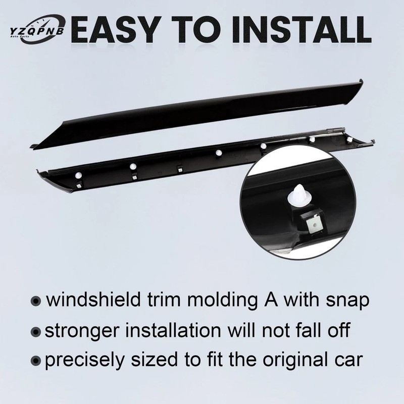 A Pillar Trim Compatible with 2020-2025 Ford Explorer,Window Windshield Moldi... gallery
