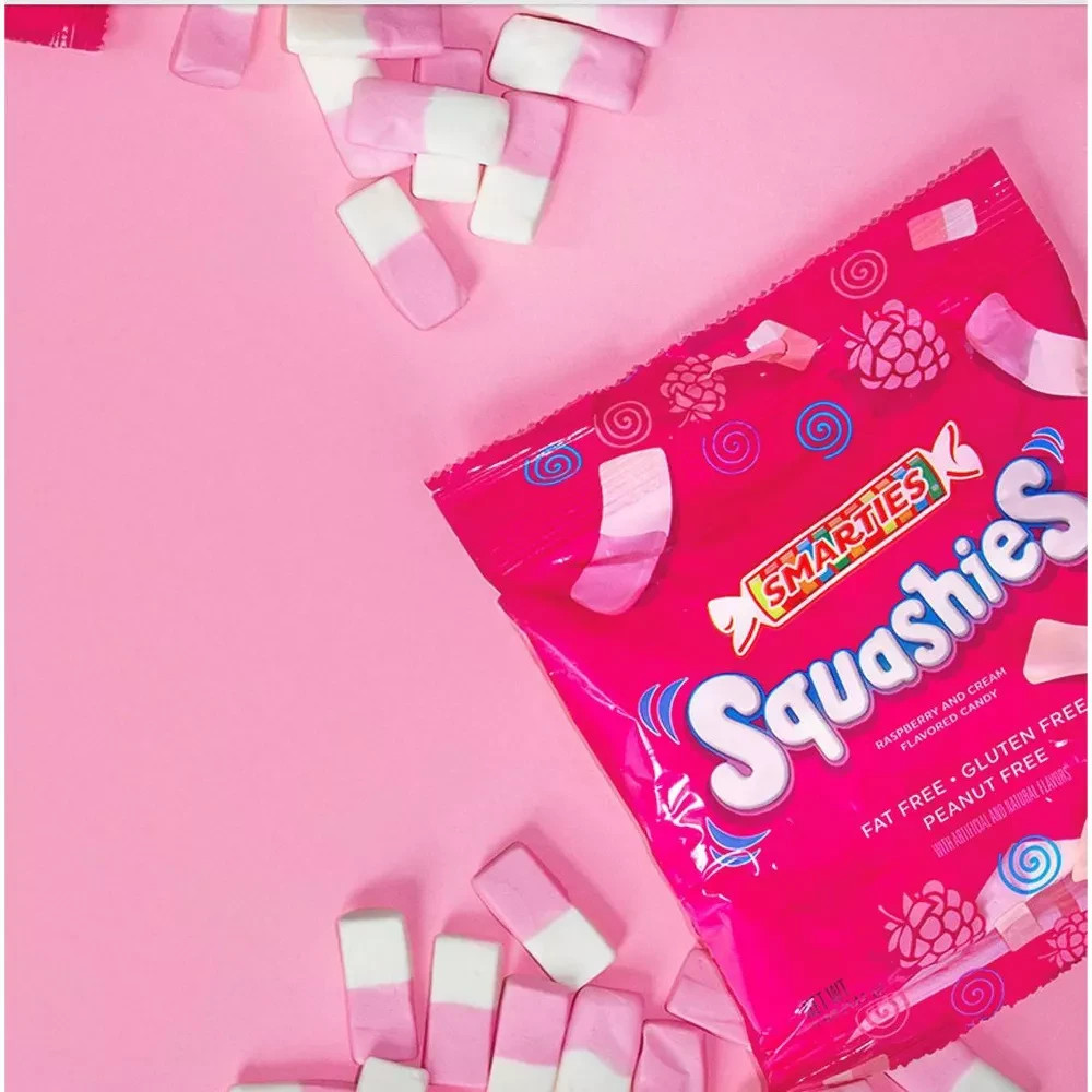 Smarties Squashies Raspberry & Cream Flavor Gummies 5 oz Bag Single, 2 or 3 pack gallery