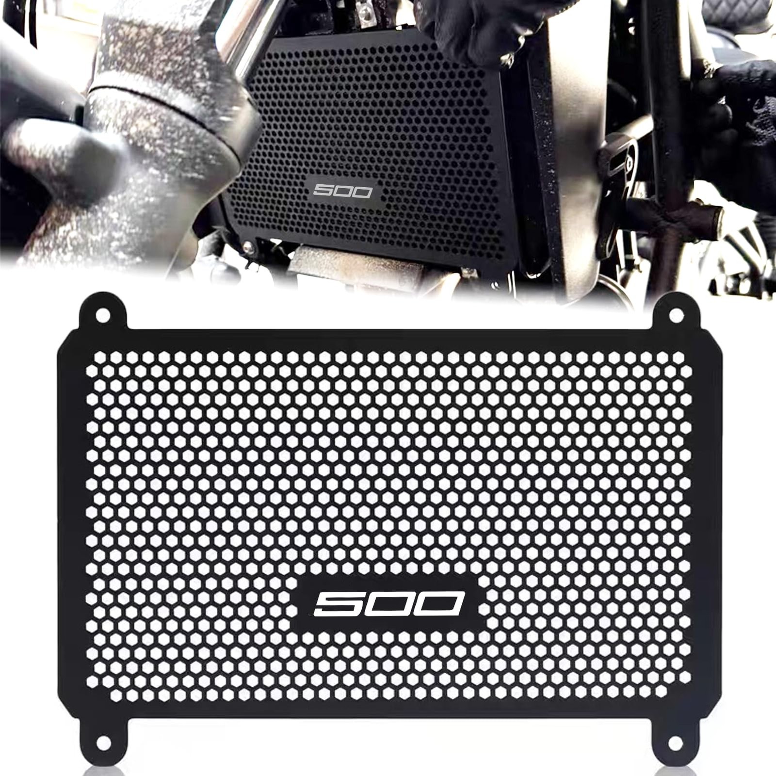 XIDAODIT Radiator Cover Grille Guard for Kawasaki Z500 Ninja500 SE ABS Black gallery
