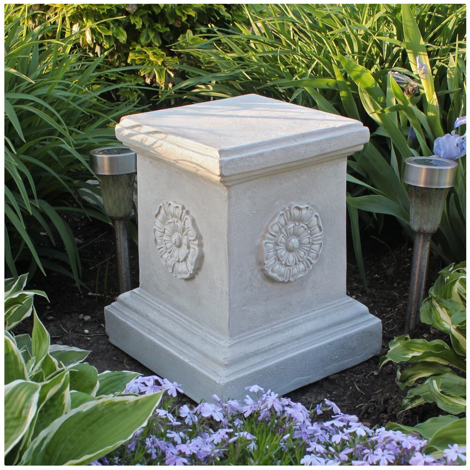 Large English Rosette Garden Plinth Base gallery