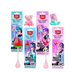 4-PACK BUNDLE Candy Master Singing Lollipop Sugar Free Fruity Candy EXP 06/2027