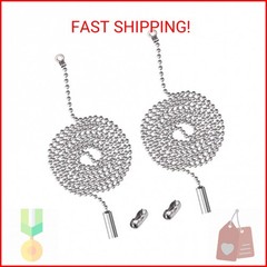 2 Pack Pull Chain String Extension with Connector for Ceiling Fan Light Fixture