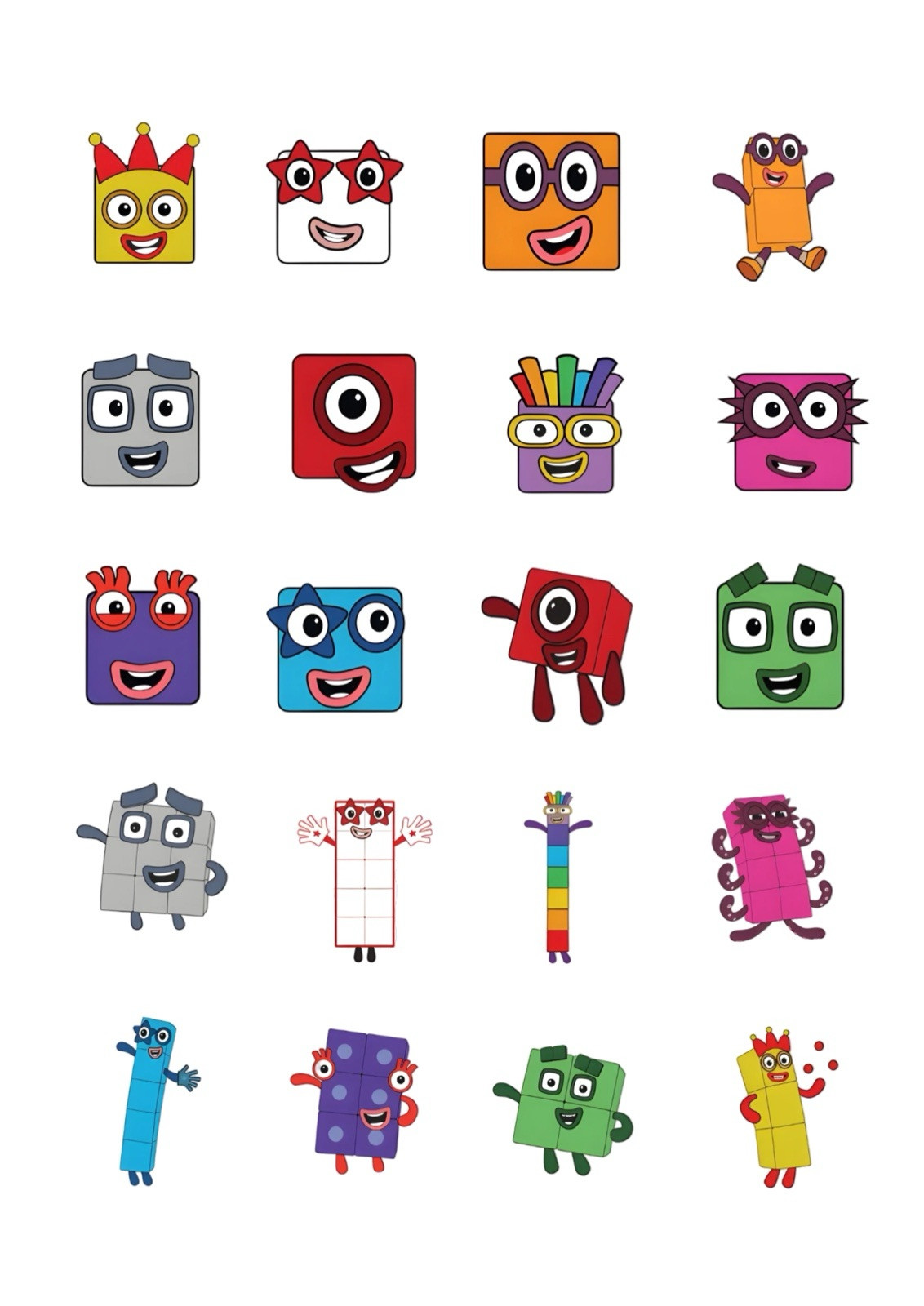20X Number Blocks Stickers gallery