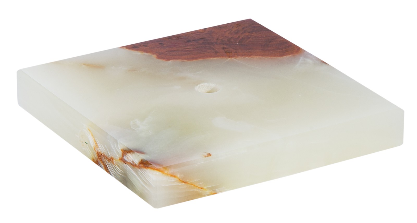 B&P Lamp Light Green Onyx Square Base or Break gallery