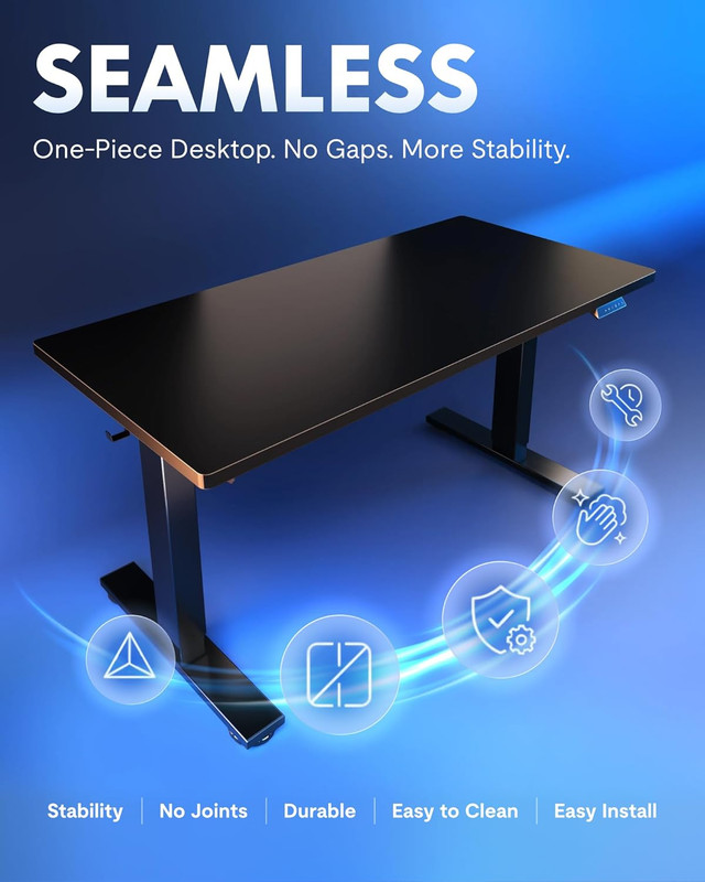 Electric Adjustable Standing Desk, 48"x24", 4 Memory Presets, 176 LBS Capacity gallery