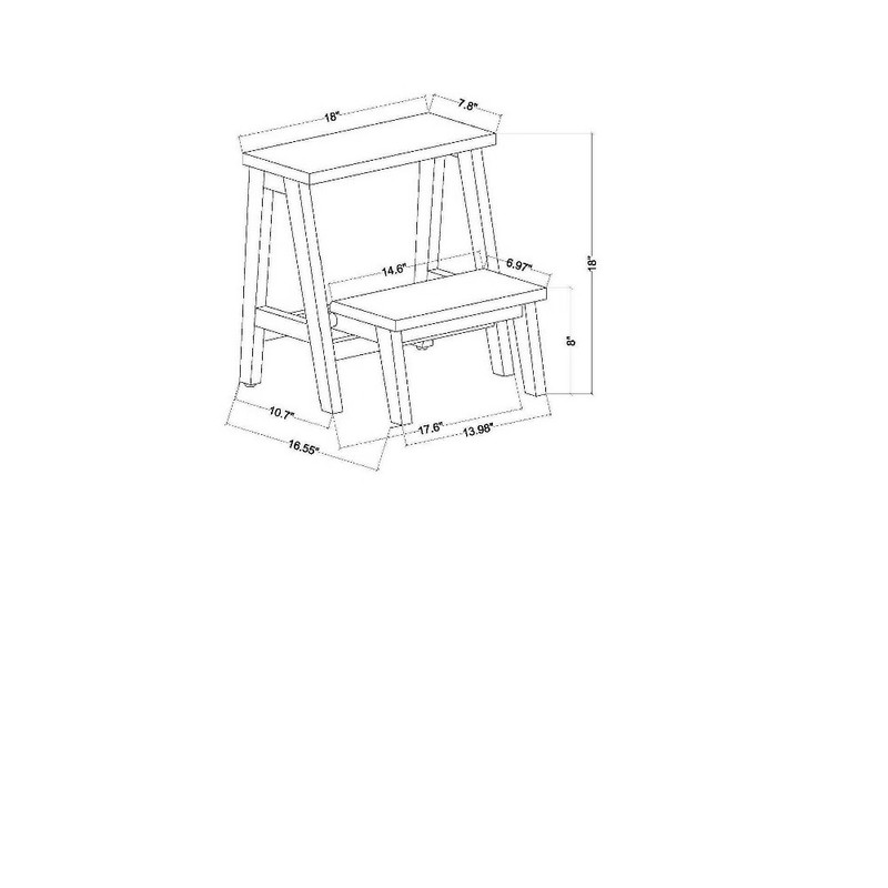 18" Wood Kitchen Step Stool - Black - Hearth & Hand with gallery