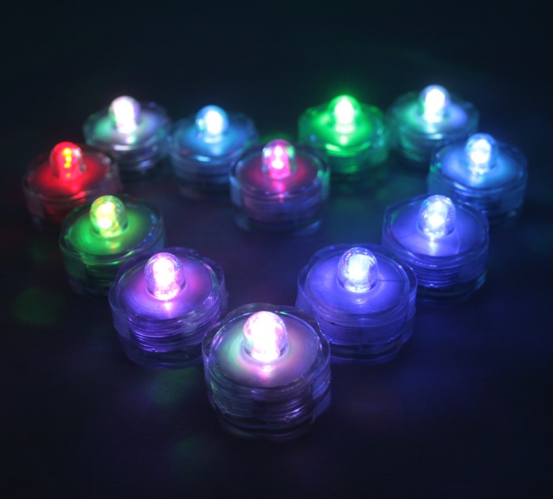 Multi-Color Changing LED very bright tealights, 10 - Candles Battery operated gallery