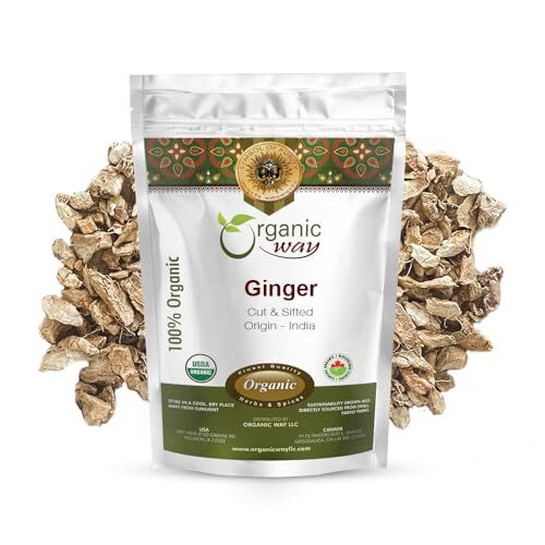 Premium Dried Ginger Root Cut & Sifted (Zingiber officinale) - Organic & Kosh... gallery