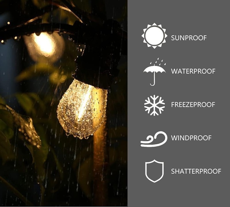 48 Pack S14 LED String Light Bulbs, 1W Shatterproof & Waterproof Outdoor Indoor gallery