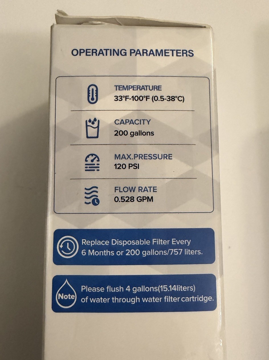 2 Pack PWF-1 Yatker Replacement Refrigerater Filter (EPPWFU01 FPPWFU01) gallery