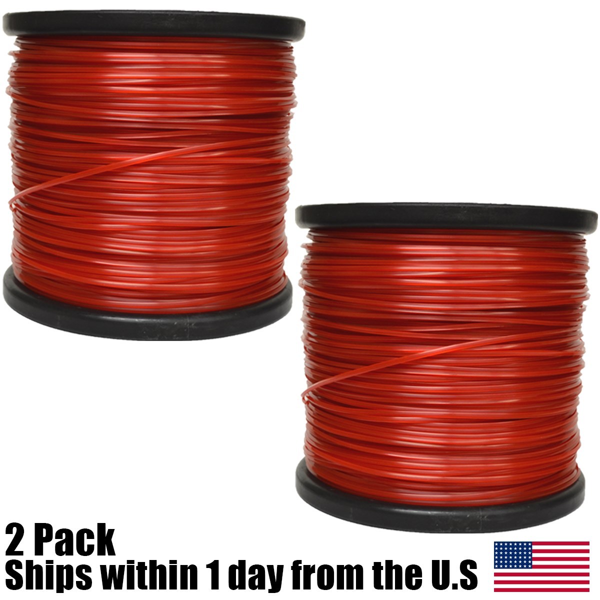 2PK 5lb .095 Square Red Commercial String Trimmer Line For Echo Stihl Redmax gallery