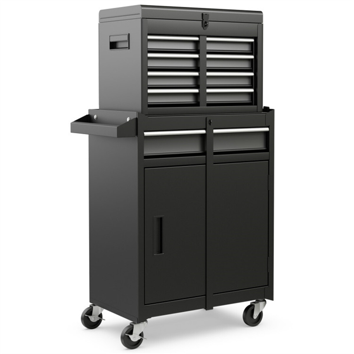 2 in 1 Rolling Tool Chest 5-Drawer Tool Box Organizer Lockable Wheels Detachable gallery