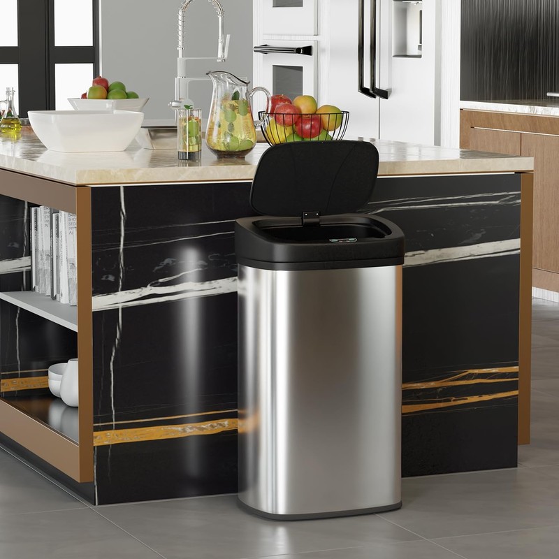 BestOffice 22 Gallons Automatic Sensor Large Kitchen Trash Can with Stainless gallery