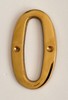Solid Brass Lacquered 4" House Numbers 0 2 3 or 6 Your Choice gallery