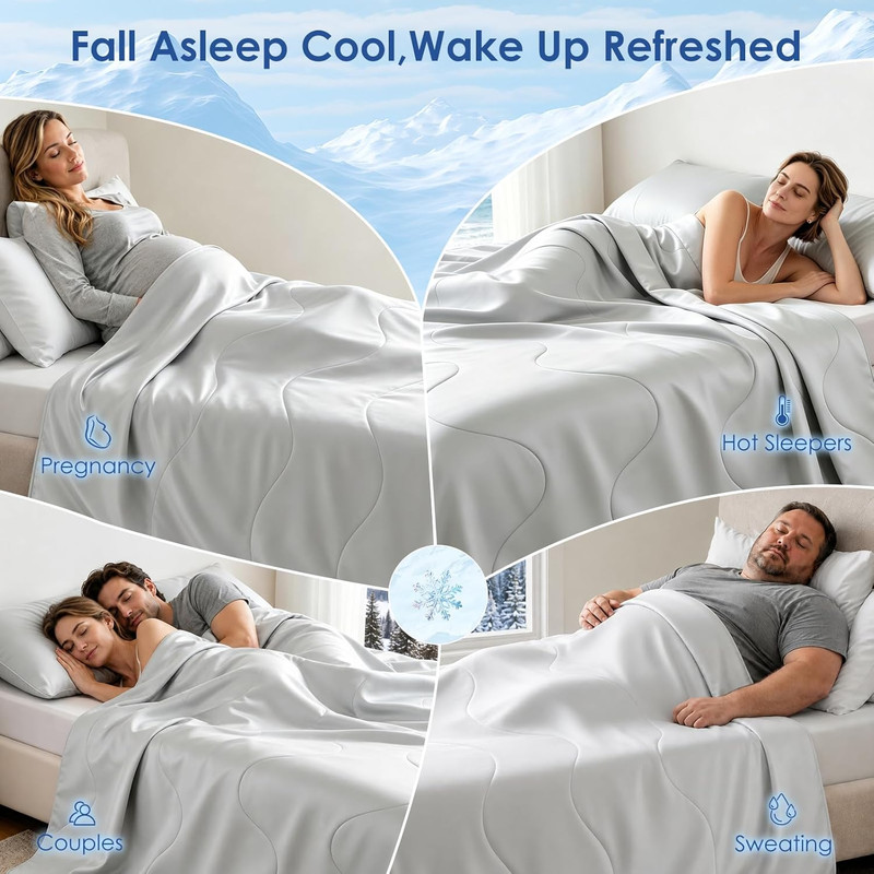30-Second Cooling Comforter Queen, Summer Blanket for Hot Sleeper | below Zero C gallery