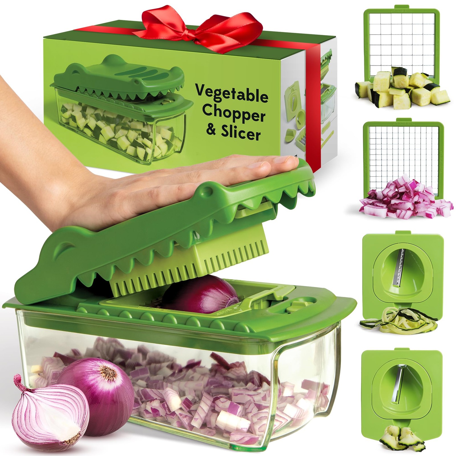 X OTOTO Croc Chop Vegetable Chopper & Slicer - Multifunctional Food Chopper gallery