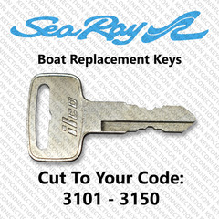 Sea Ray Boat Replacement Key Cut to Code 3101 – 3150