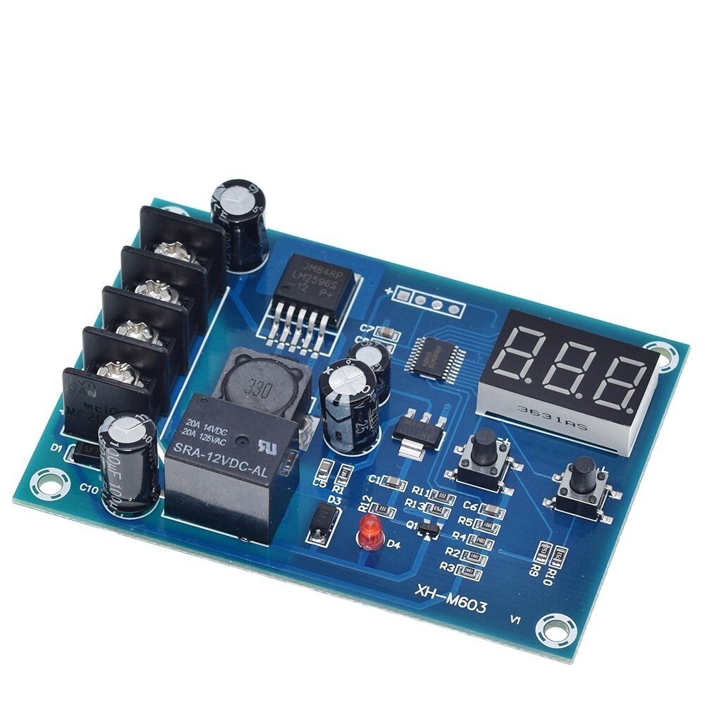 12V - 24V Battery Charge Controller Protection Module w/ LED Voltmeter XH-M603 gallery