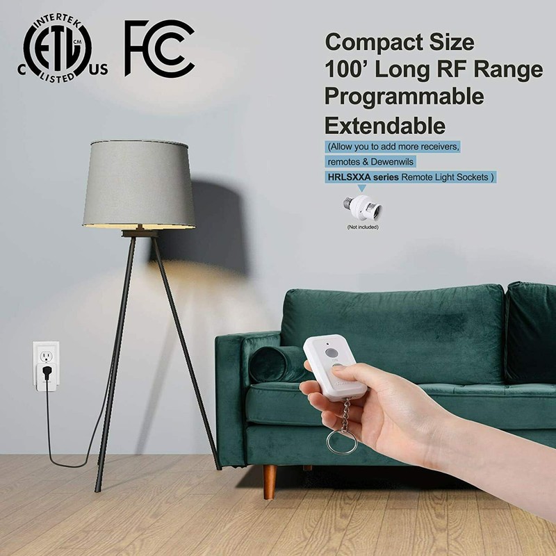 DEWENWILS Remote Control Outlet Plug Wireless On Off Power Switch White gallery