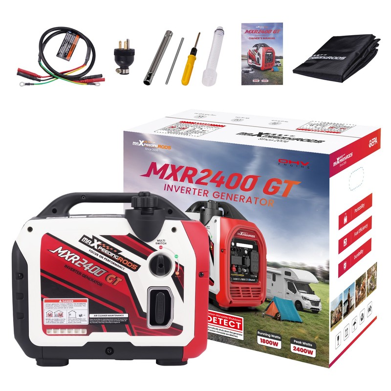 Quiet Inverter Generator 2400W App Data Monitor Eco Mode Lightweight Portable gallery