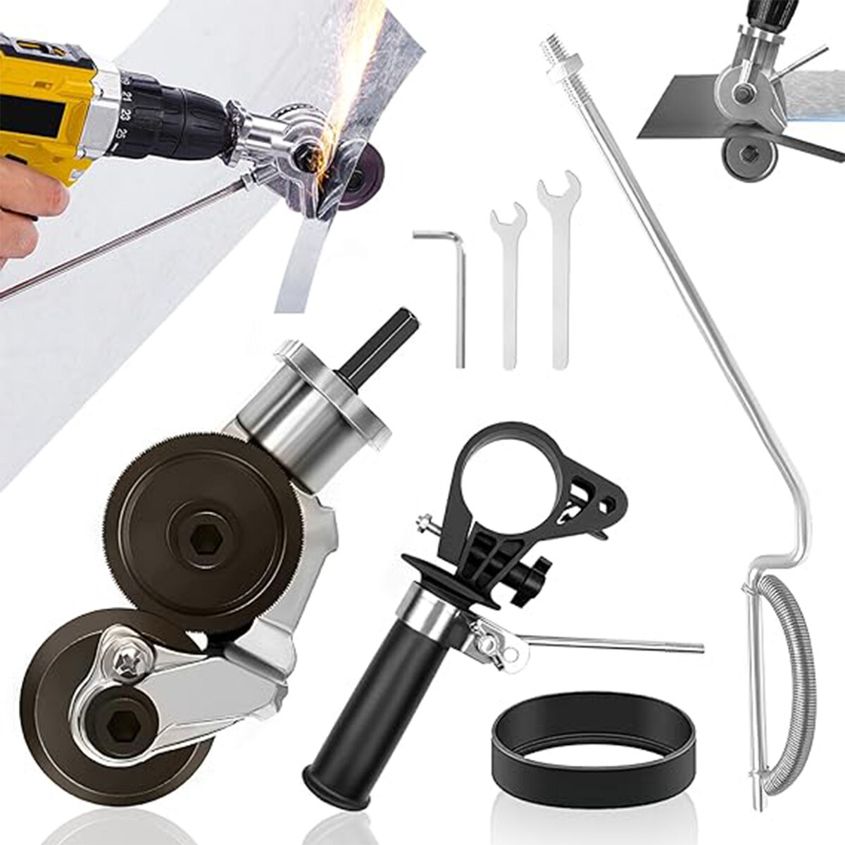 Electric Drill Plate Cutter Sheet Metal Nibbler Precise Cutting Sheet Cutter US gallery