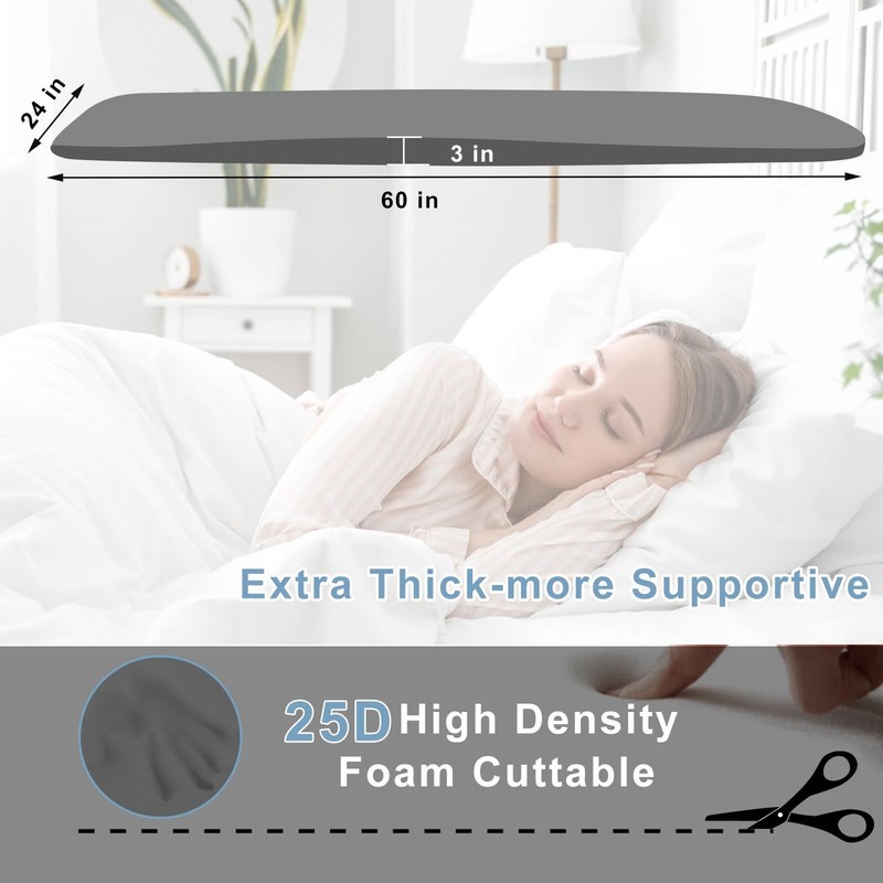 Sagging Mattress Support 3 Inch Extra Thick 60x24 High Density Foam Bed Board gallery