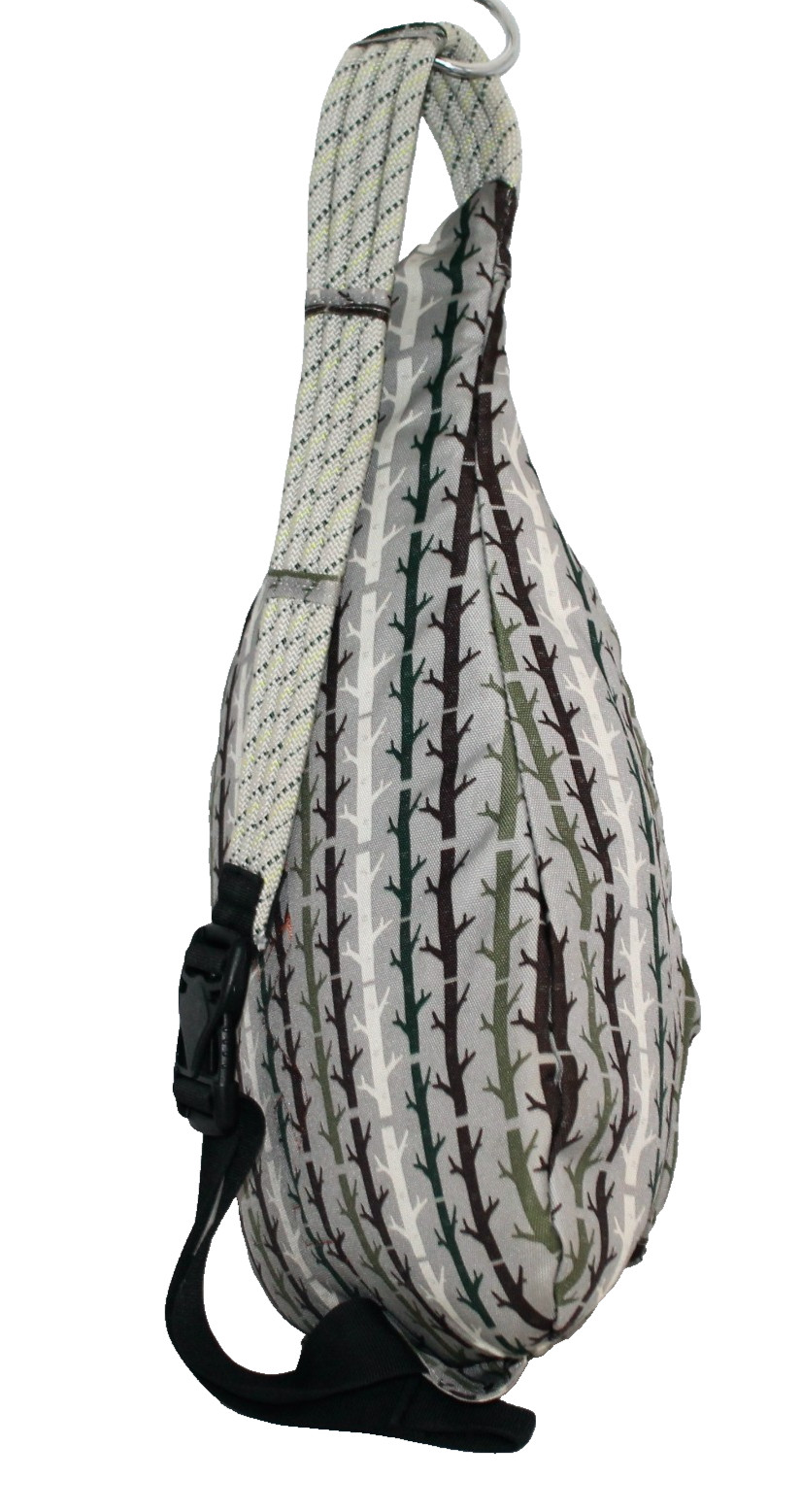 KAVU 20" Rope Handle Sling Bag Backpack Gray Multi  Print Canvas 5