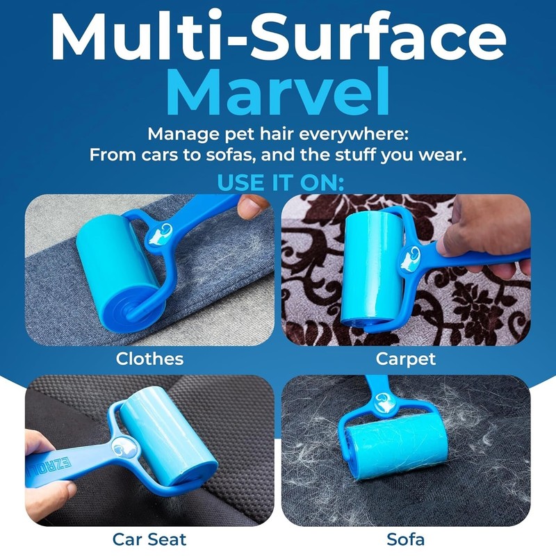 Reusable Lint Roller Polypropylene Multi-Surface Pet Hair Remover Washable Eco gallery