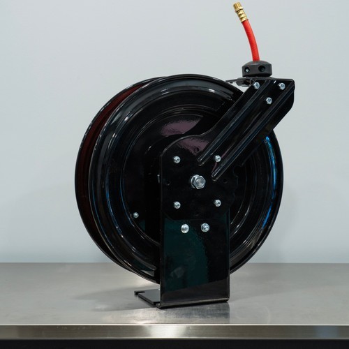 Cox Retractable Air Hose Reel Custom Black | Loaded 3/8" Air Hose 50' gallery