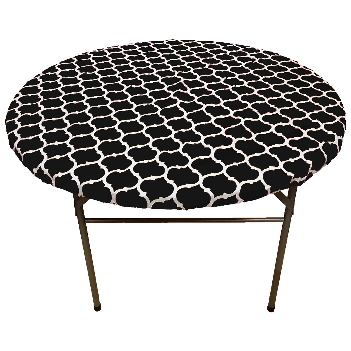Vinyl Fitted Tablecloth Elastic Edge Flannel Backing Waterproof PVC Table Cover gallery
