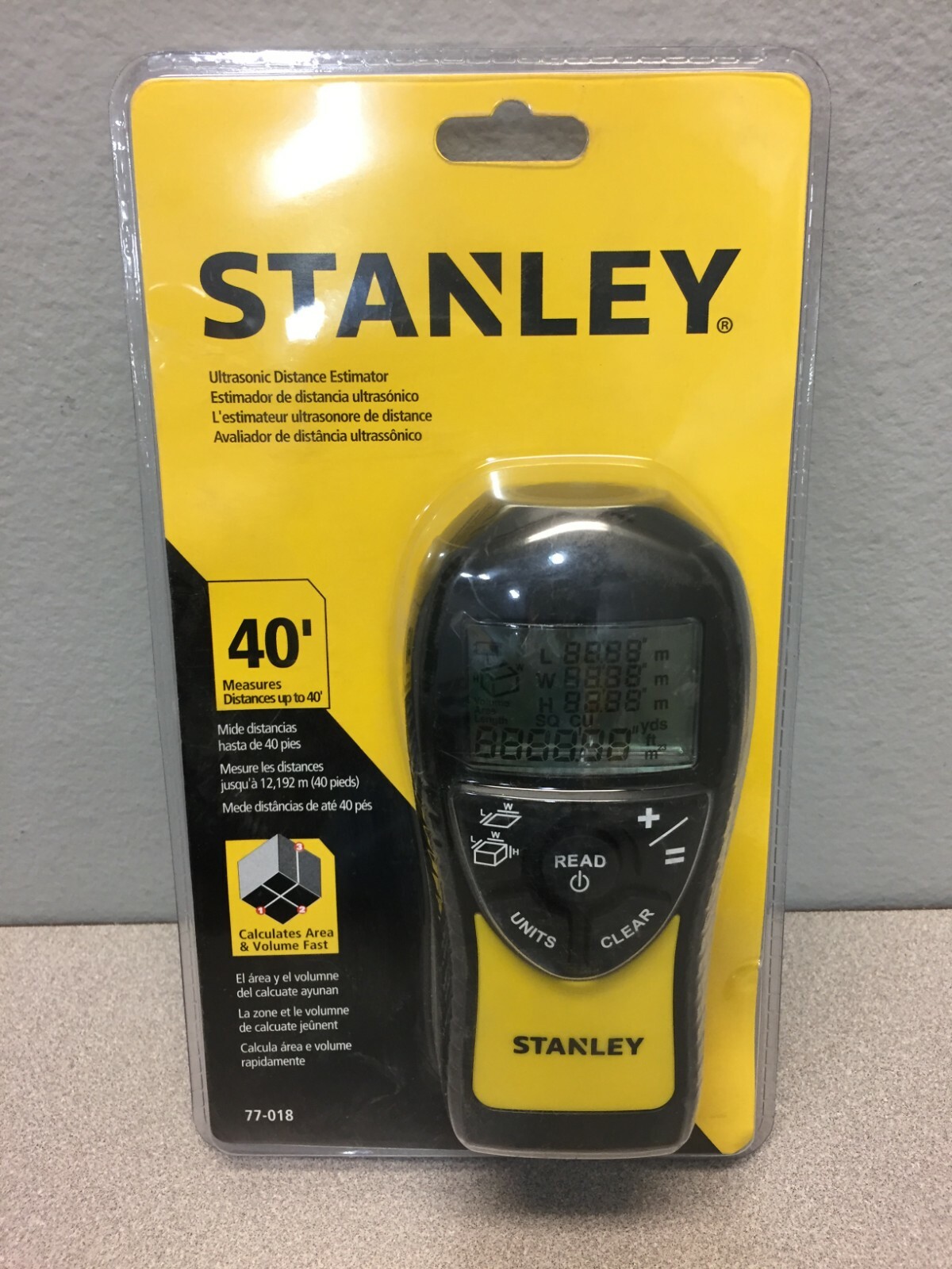 Stanley 77-018 IntelliMeasure 5.8 in. L x 6 in. W Distance Estimator 40 ft. Yell gallery