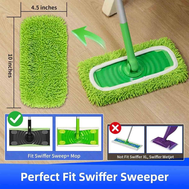 Washable Reusable Chenille Microfiber Mop Refills Floor cleaning cloth gallery