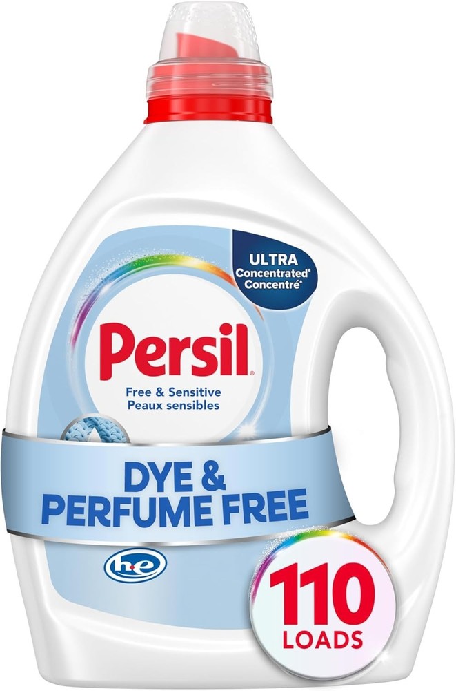 Persil Free & Sensitive Liquid Laundry Detergent, Unscented and Hypoallergenic f