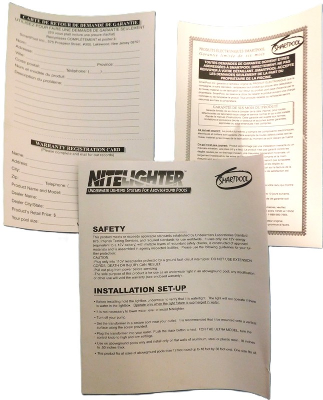 Smart Pool, Inc Nitelighter Aboveground Swimming Pool Light 35 Watt NIB Open Box gallery
