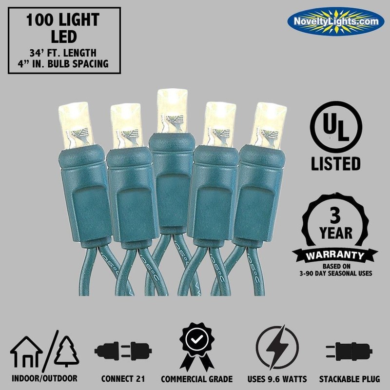 100 Light LED Christmas Mini Light Set, Patio Light, Teal, Green Wire, 34’ gallery