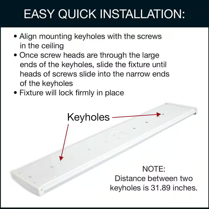 4 Ft. 3100-5200 Selectable Lumens, Integrated LED White Wraparound Light, Select gallery