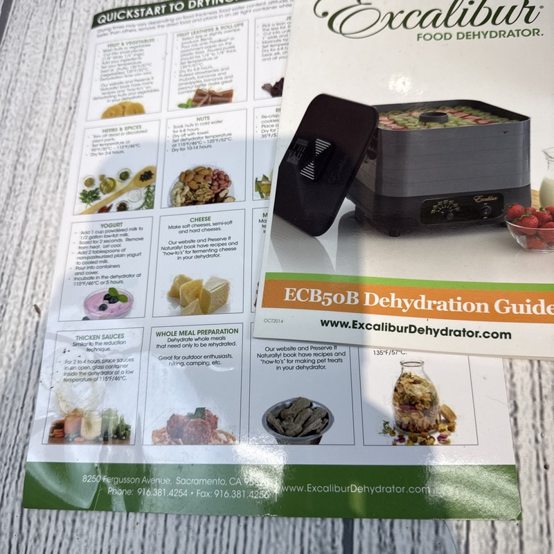 Excalibur ECB50B EZ Dry 5-Tray Stackable Electric Food Dehydrator - Clean Tested gallery