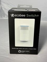 ecobee Switch+ EB-SMSWV-02 Smart Light Switch Alexa HomeKit Wi-Fi White