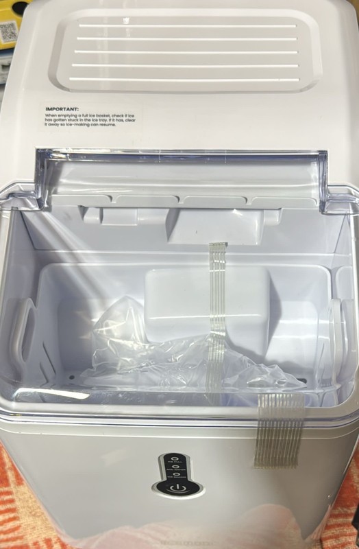Compact Nugget Ice Machine with 26 Pound Daily Ice Production, Self-Cleaning... gallery