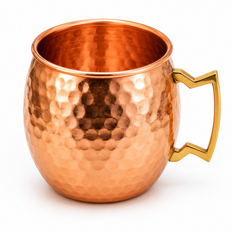 100% Handmade 16oz Solid Copper Mule Mug – Barrel Shaped Mug (Set of 2) gallery