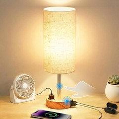 Bedside Table Lamp High-Sensitivity Touch 3-Level Dimmable Nightstand Lamp AC